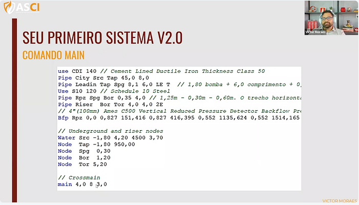 Screenshot Dimensionamento de Perda de Carga — SHC