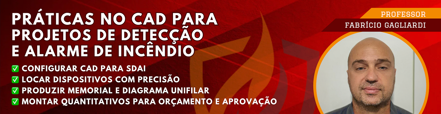 Screenshot Práticas no CAD para Sistema de Detecção e Alarme de Incêndio