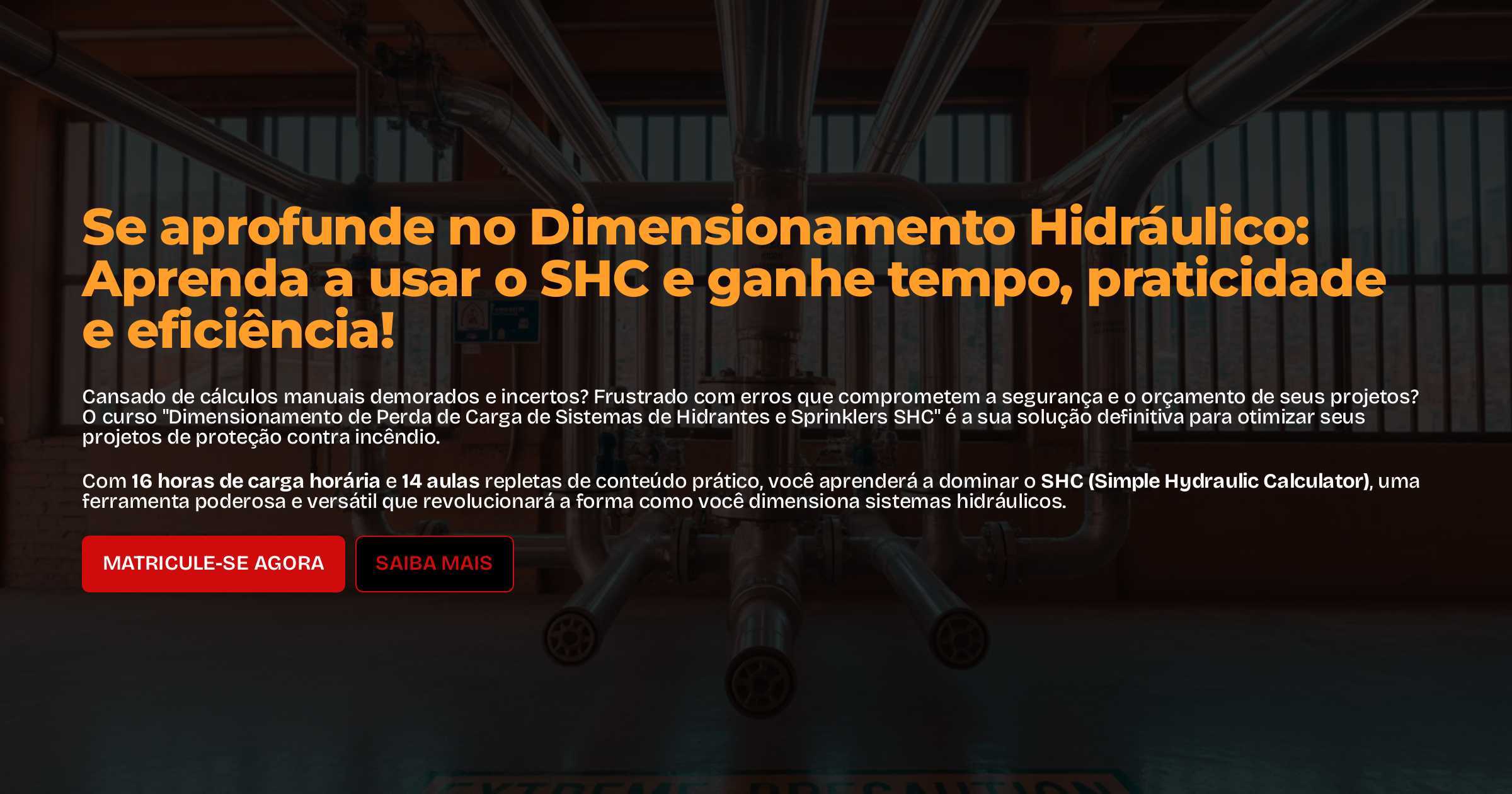 Screenshot Dimensionamento de Perda de Carga — SHC